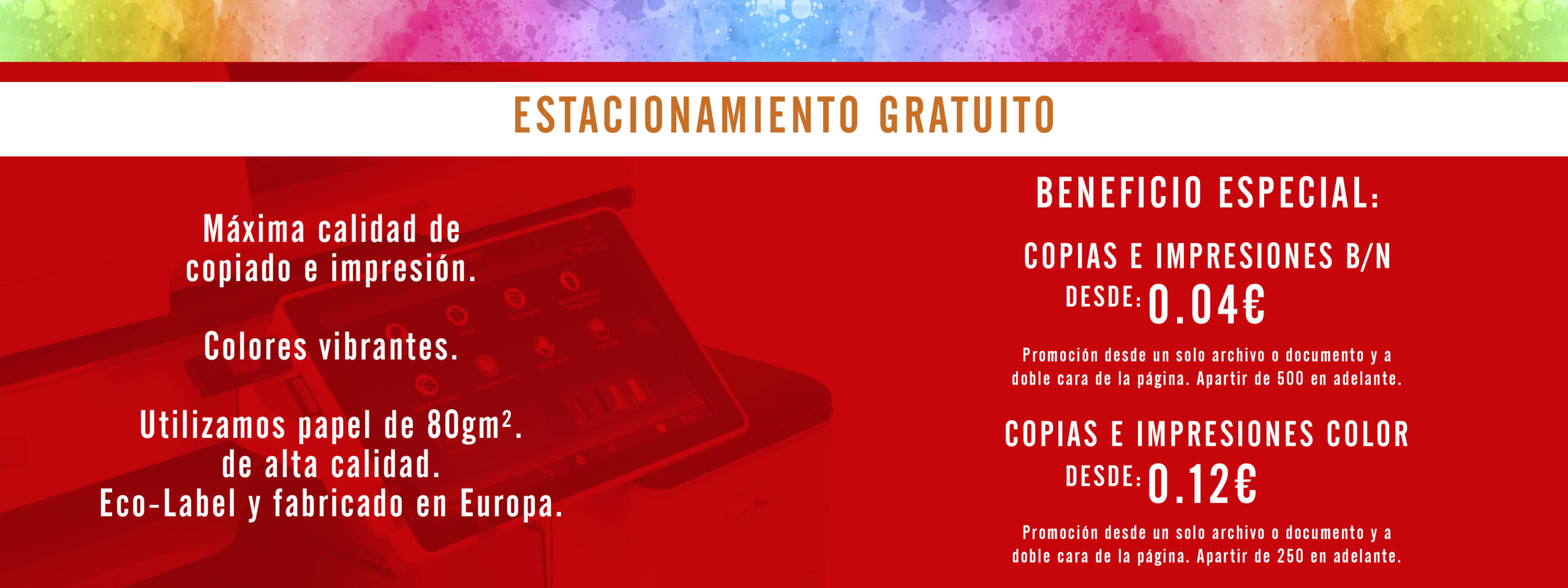 promoción de impresiones y copias